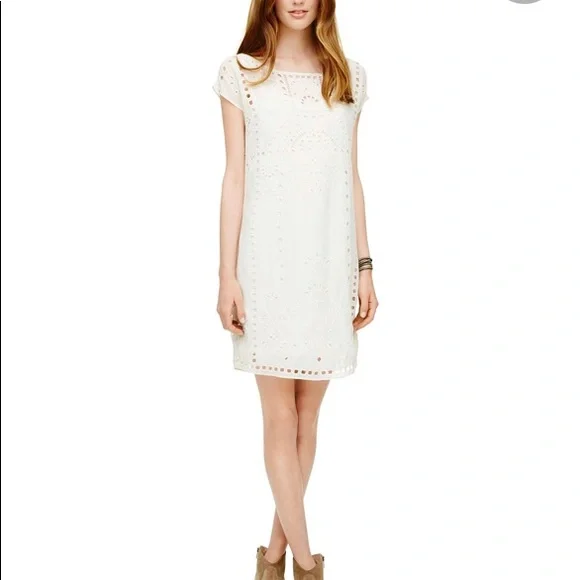 Club Monaco | Dresses | Club Monaco White Eyelet Silk Lucille Dress 0 |  Poshmark